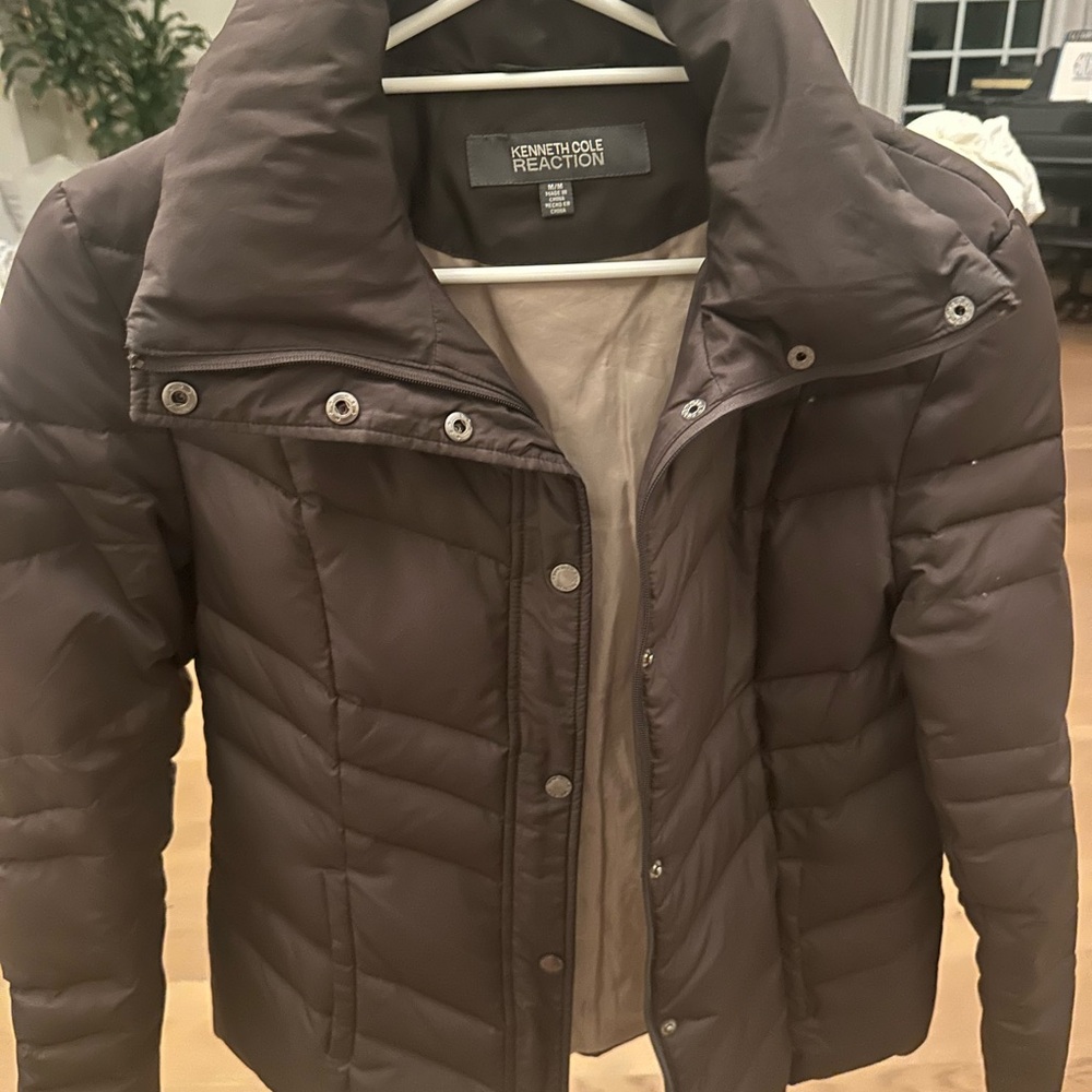 Kenneth Cole Reaction Women's Dark Brown Puffer Coat